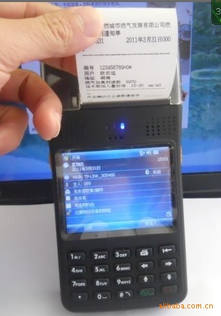一體打印機 條碼掃描、非接觸式IC卡讀寫，GPRS移動單據打印手持POS終端PDA