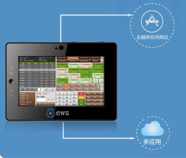 平板POS,可用于商品進(jìn)銷(xiāo)存、餐飲點(diǎn)餐、超市自助購(gòu)物等