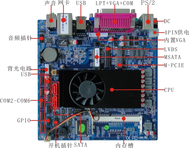 收款機專用工控主板1037