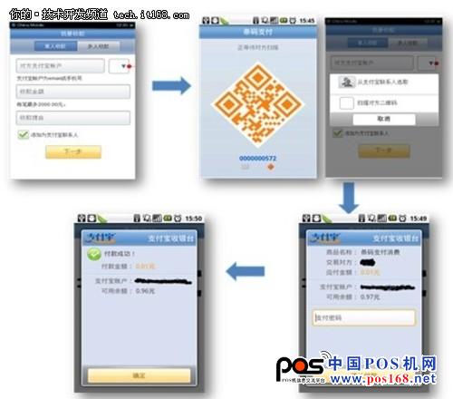圖11-24 條碼支付流程圖  中國(guó)POS機(jī)網(wǎng)